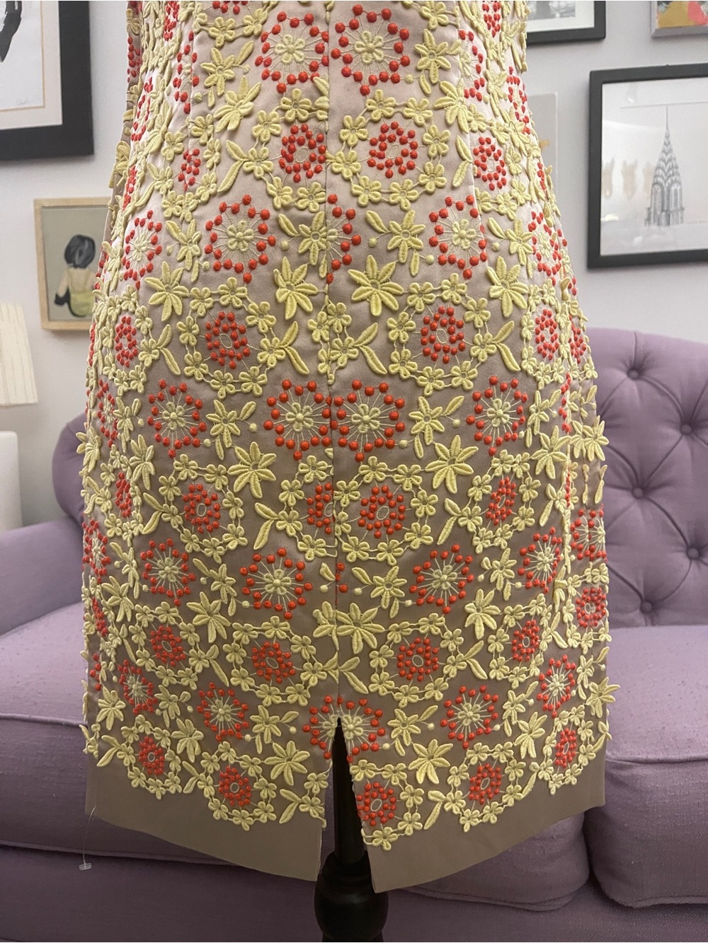 2012 Prada Floral Embroidered Shift Dress 44 - Picture 5 of 10